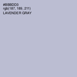 #BBBDD3 - Lavender Gray Color Image